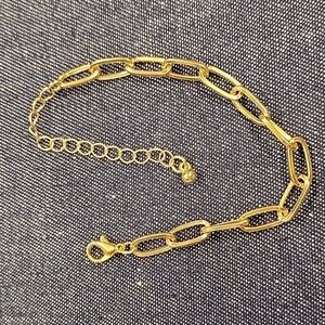 Gold Tone Link 5.25" + 2" Extension Bracelet